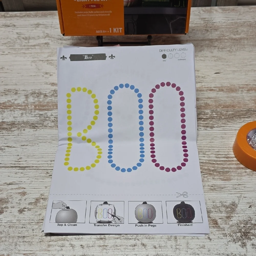 Hyde & EEK! Pumpkin Light Peg Kit – Halloween DIY Light‑Up Décor – NEW